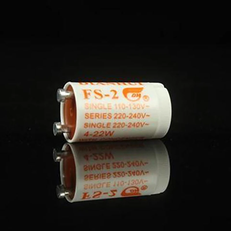 FS-2 Starter AC110V-130V 4-22W Fluorescent Tube Fuse Starter CE Rohs 4pcs/lot