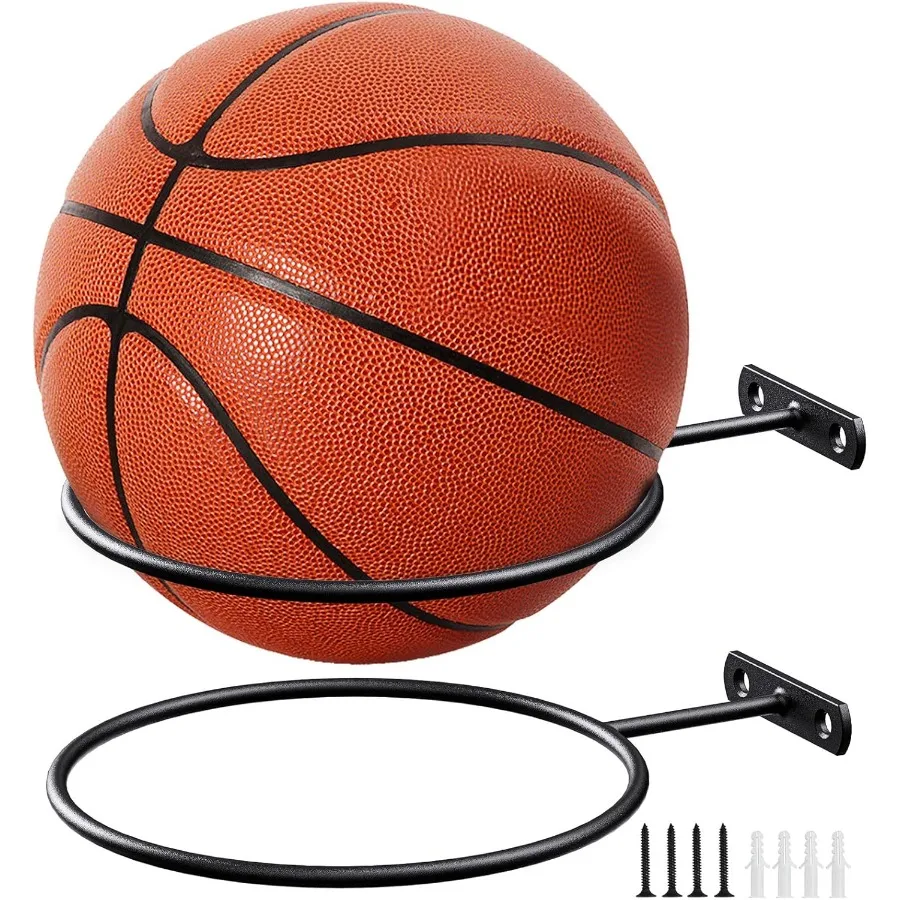 バスケットボールホルダー 壁掛け式 バスケットボール サッカーボール バレーボール フットボール ラグビー用