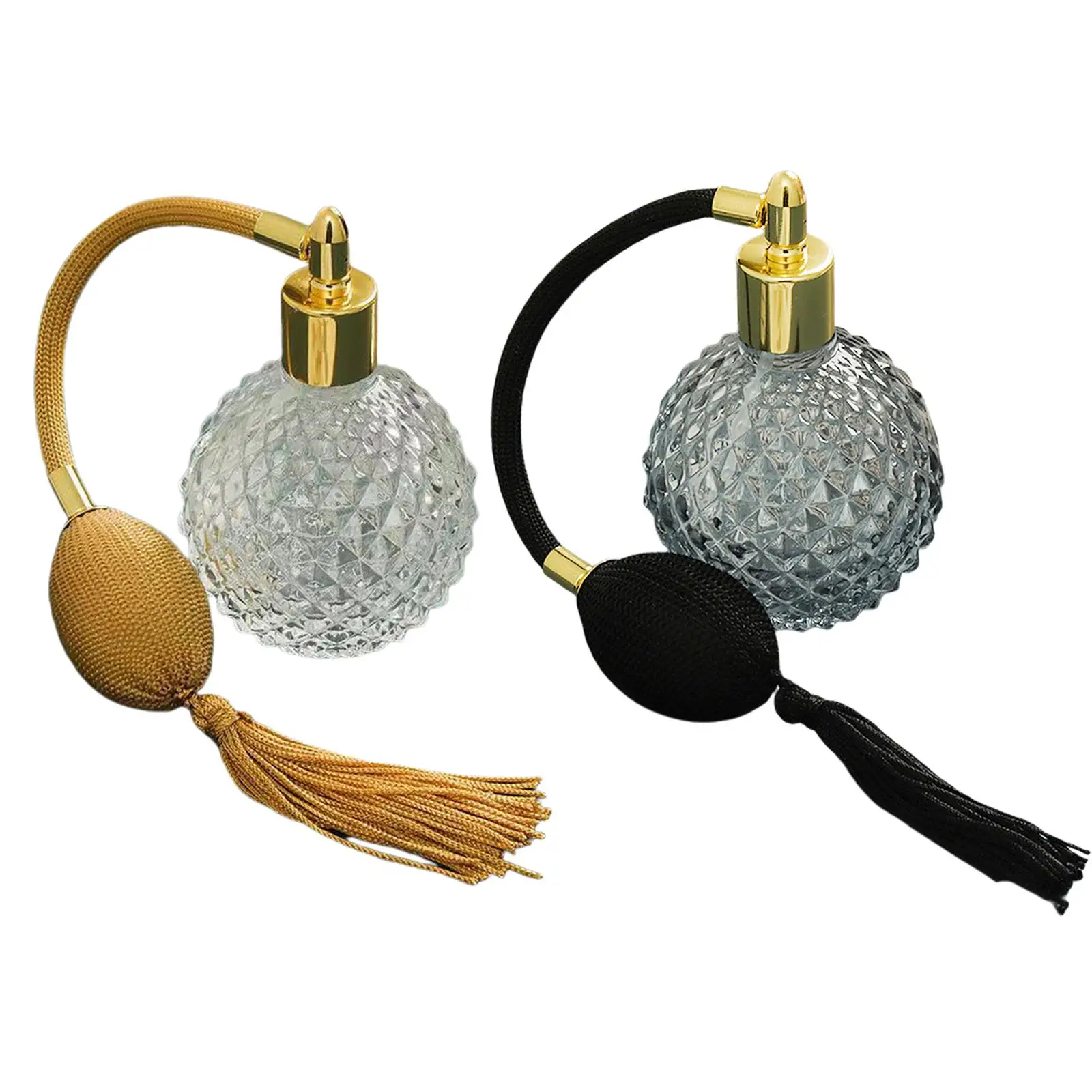 رذاذ عطر على شكل زجاجة عطر على الطراز العتيق مع شرابات رذاذ طويلة للمنزل