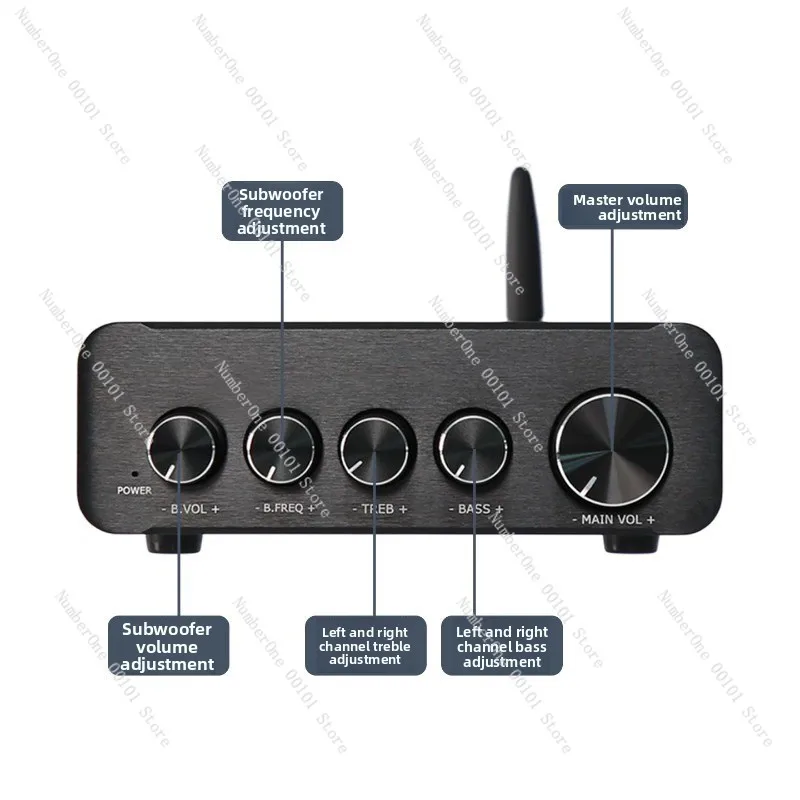 D3s dual chip tpa3255 high power 2.1 digital hifi power amplifier bluetooth 5.1 decoding aptx-hd