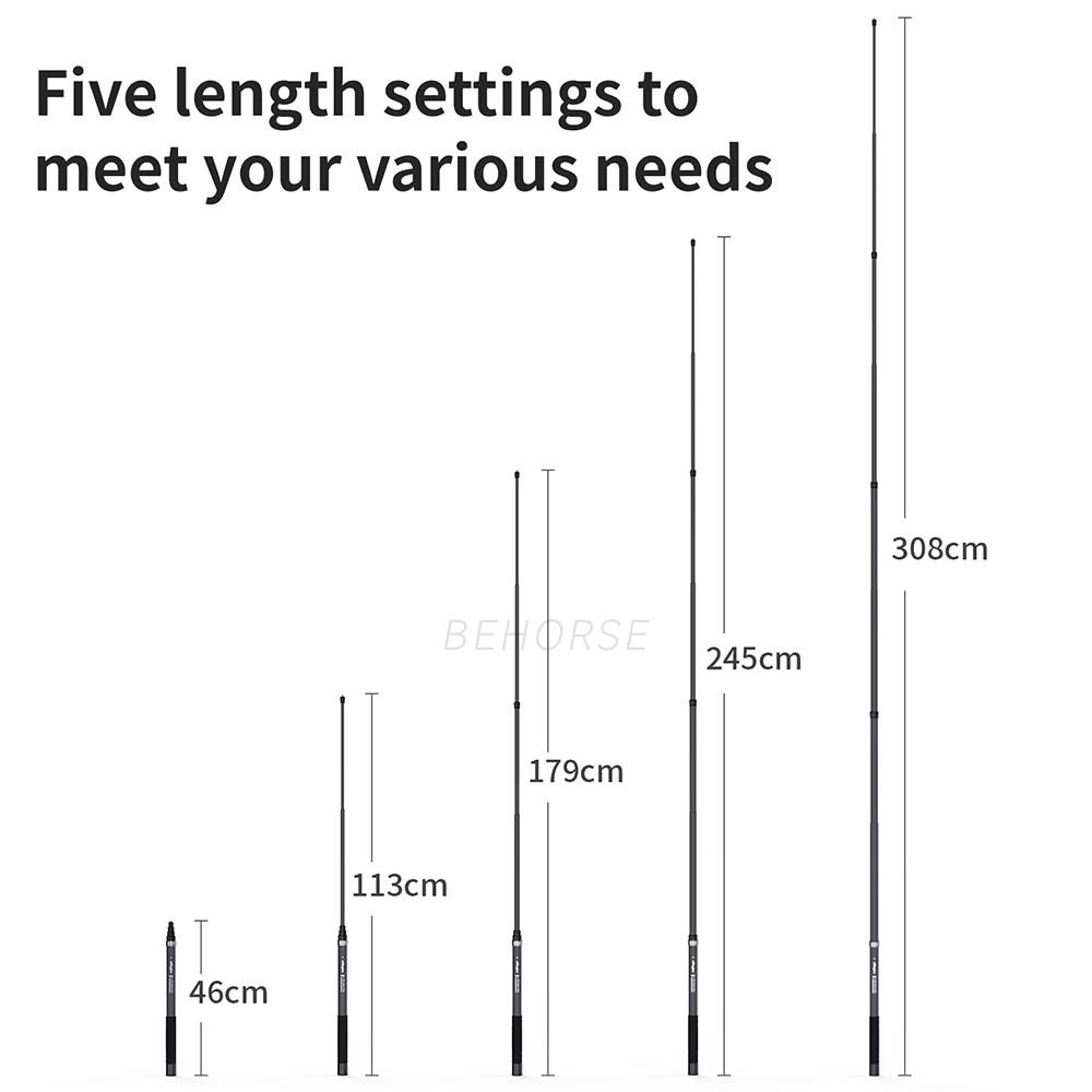 3Mカーボンファイバー自撮り棒 DJI OSMO 360/Insta360 X5/X4/X3用 拡張可能自撮り棒 DJI Action 5 Pro 4用