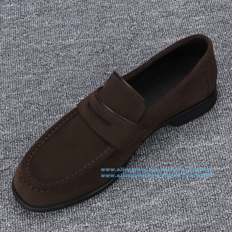 

Designers Flats Loafers Brown/black Leather Men's Shoes Wear-Resistant Solid Casual Shoes Trendy Luxury Handmade Men's Shoes
