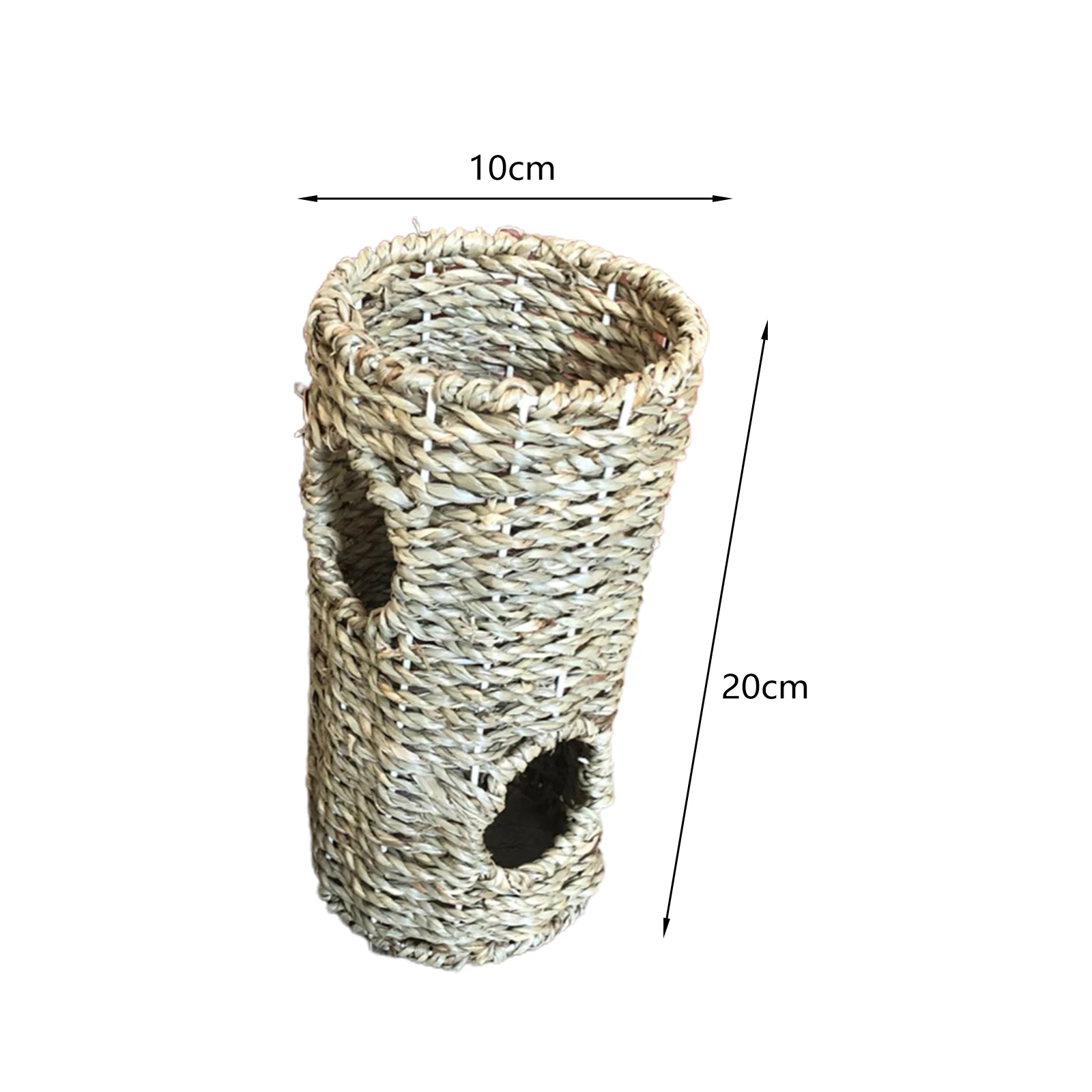 Hamster Grass Tunnel Durable Lightweight Small Pet Hideaway Grass Tunnel Toy for Hamster Hedgehog Mice Ferrets Playing Supplies