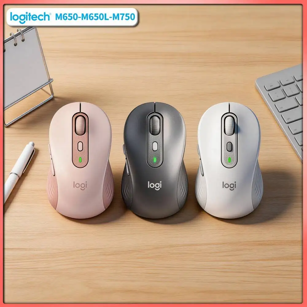 Silent M750 Bluetooth Mouse - SmartWheel Precision Scrolling, Recycled Plastic Body, 10m Stable Range, Study Desk Pick Tool