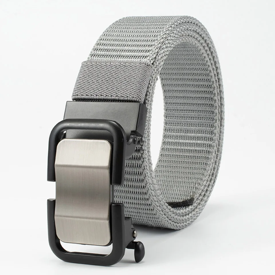 

3.5cm Nylon Quadrilateral Automatic Buckle Tactical Training High-Quality Business Travel Toothless Quick Release Woven Belt