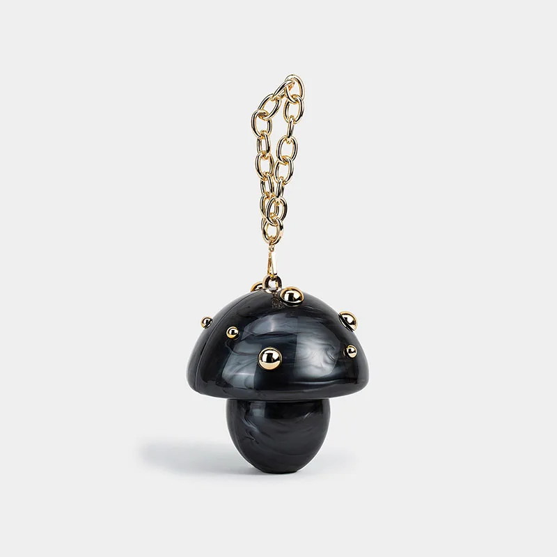 

Женская акриловая сумка с грибами, милый вечерний клатч для свадебной вечеринки, маленькие золотые кошельки, дизайнерские летние пляжные сумки