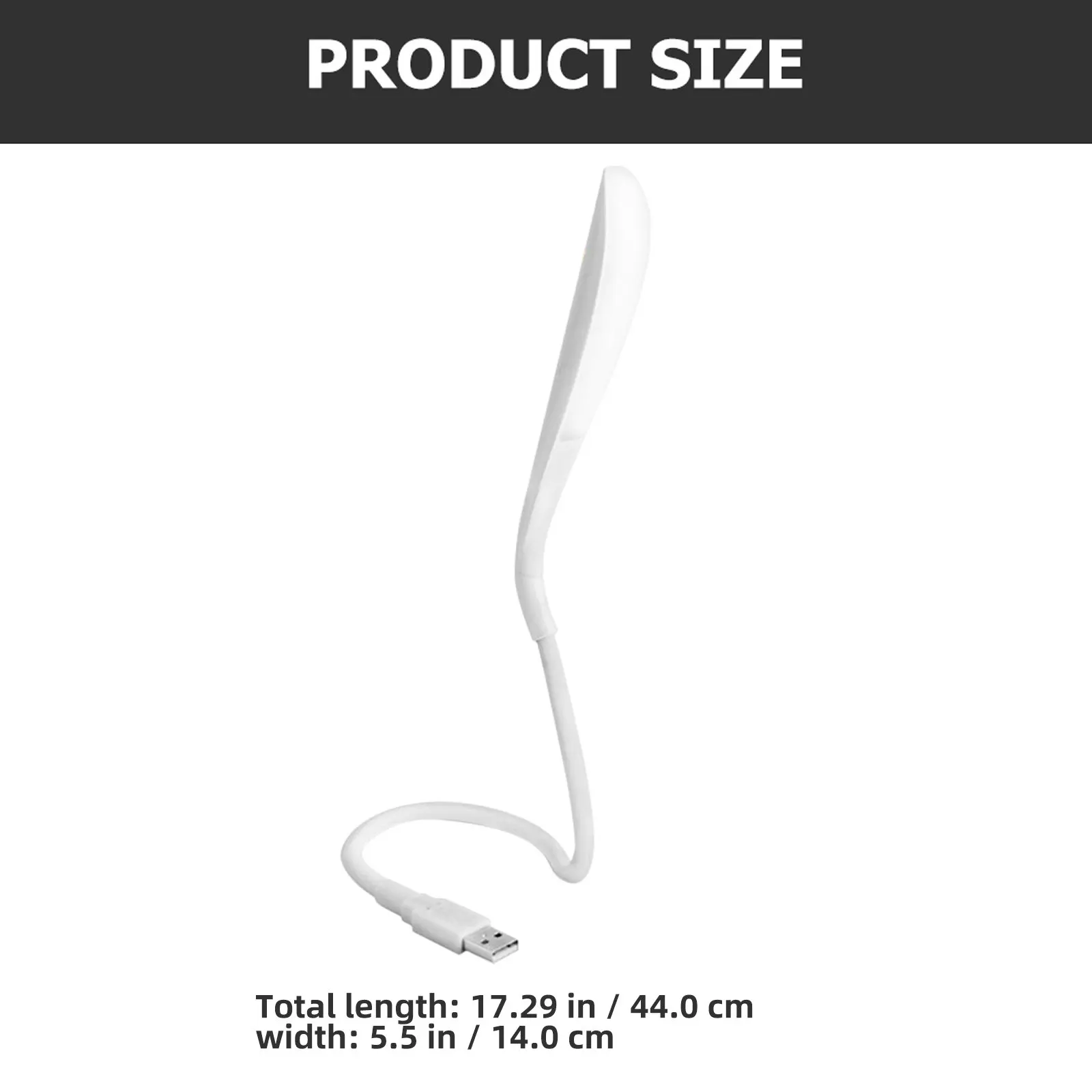 LED Flexible USB Light 3 Brightness Settings Portable USB Reading Lamp for Laptop Pc Computer Eye Protection Small Night Light