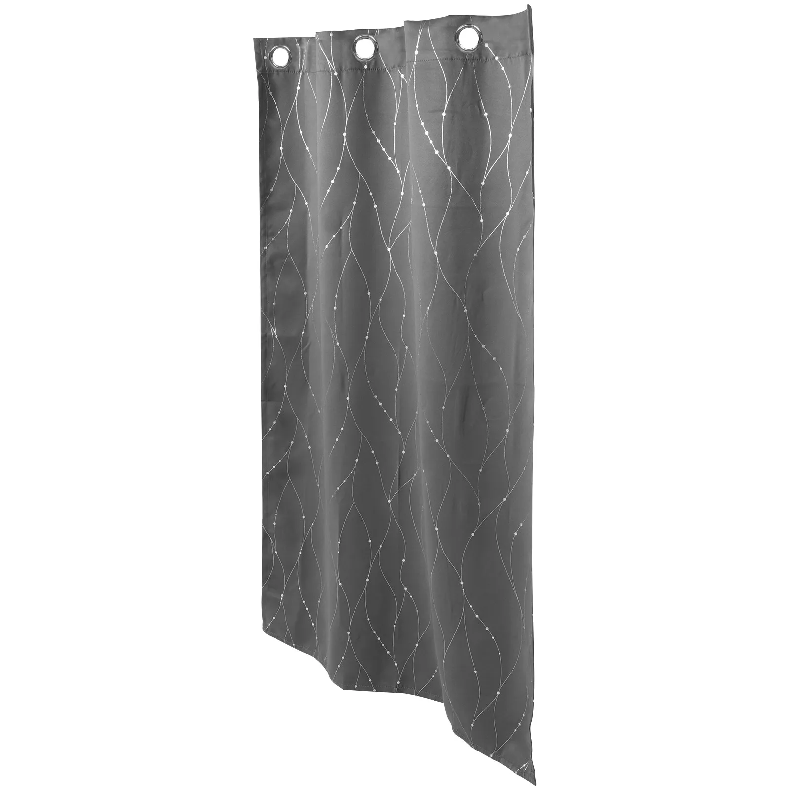 Blackout Curtain Grommet Thermal Insulated Grey Short Window Drapes Bedroom Living Room Light Blocking Drape Door Curtain