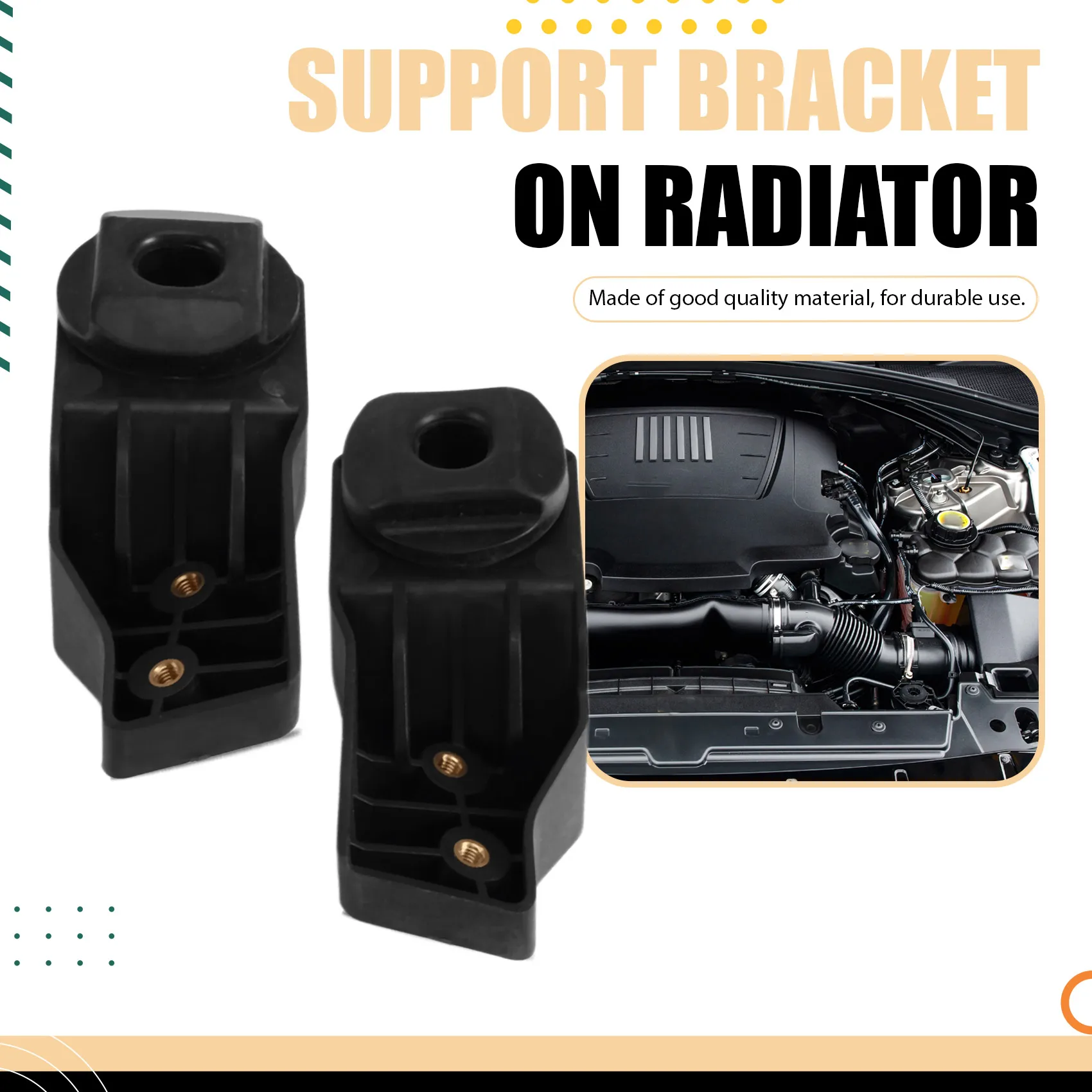 LR134919 LR134917 Upper Support Bracket For Radiator Core 1 Pair For Land Rover Range Rover Velar Sport 2018- 2020-L94A