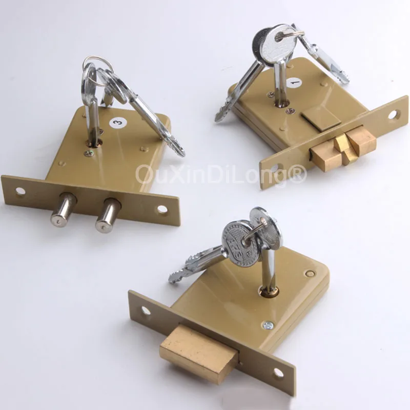 1PCS Security Invisible Manager Lock Tubewell Channel Lock Mortise Fire Door Locks Deadbolt Invisible Locks Cross Lock GF974