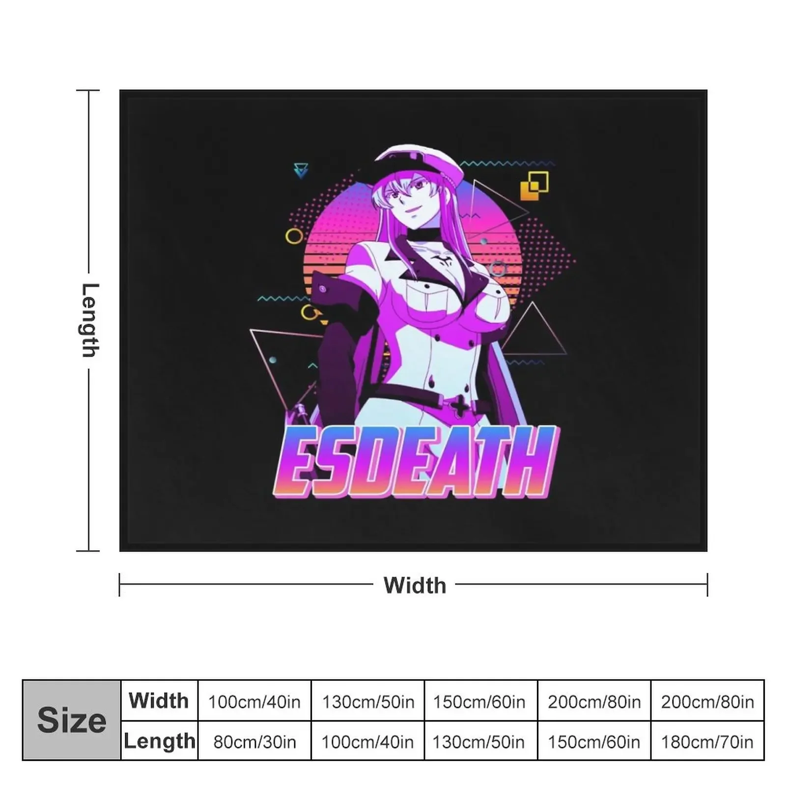 ESDEATH - Retro Art Throw Blanket Single Beautifuls Soft Beds Blankets