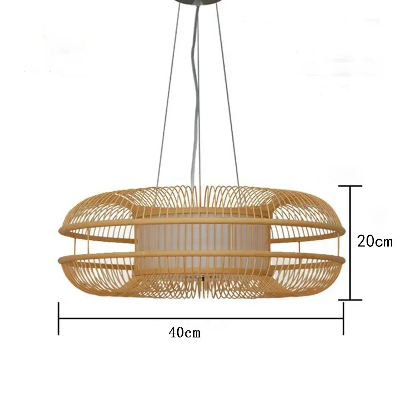 Countryside Pendant Lamp Bamboo Hanging Lamps for Living Room Decoration Loft Creative Dining Room Lights Pendant Light Fixtures