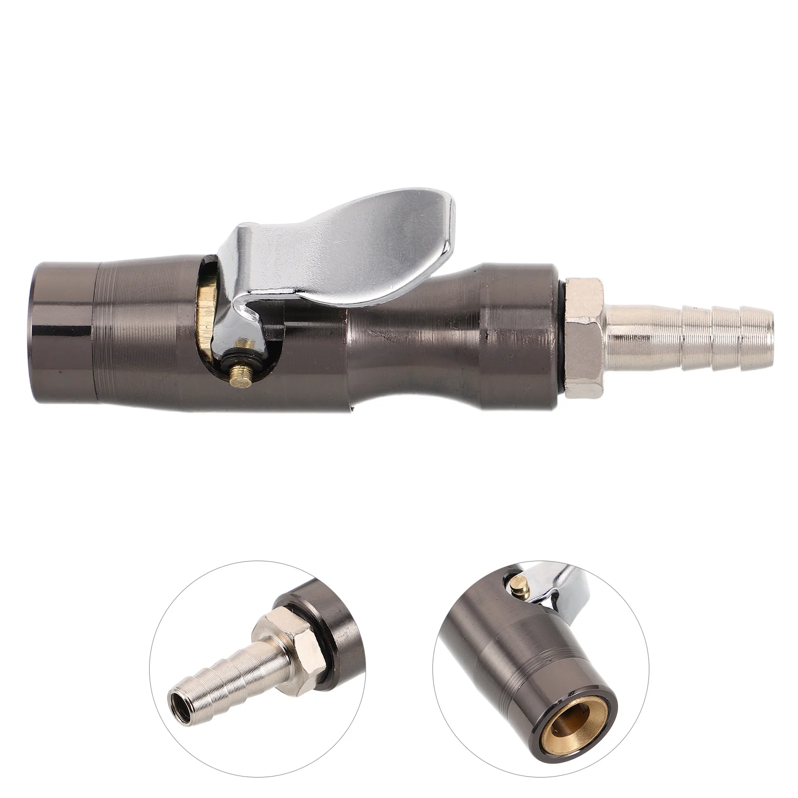 

Car Tire Inflator Chuck Air Pressure Gauge Hose Copper Tools Heavy Duty Tire Guage Portable