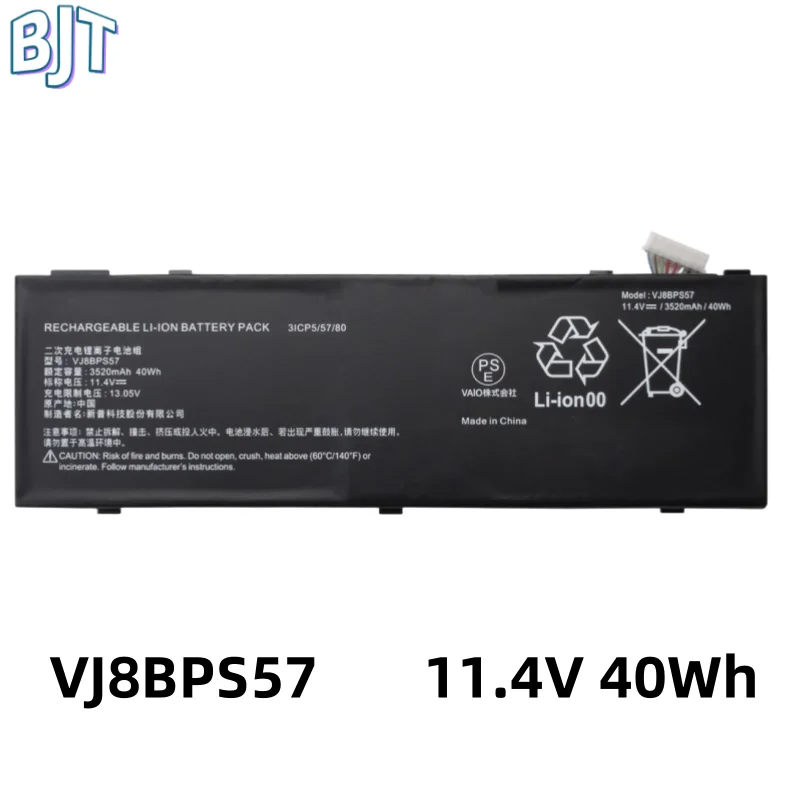 11.4V 40Wh 3520mAh New 3Cell Lithium-ion 31CP5/57/80 VJ8BPS57 Laptop Battery For Sony Vaio S15 2019 Year Series Notebook