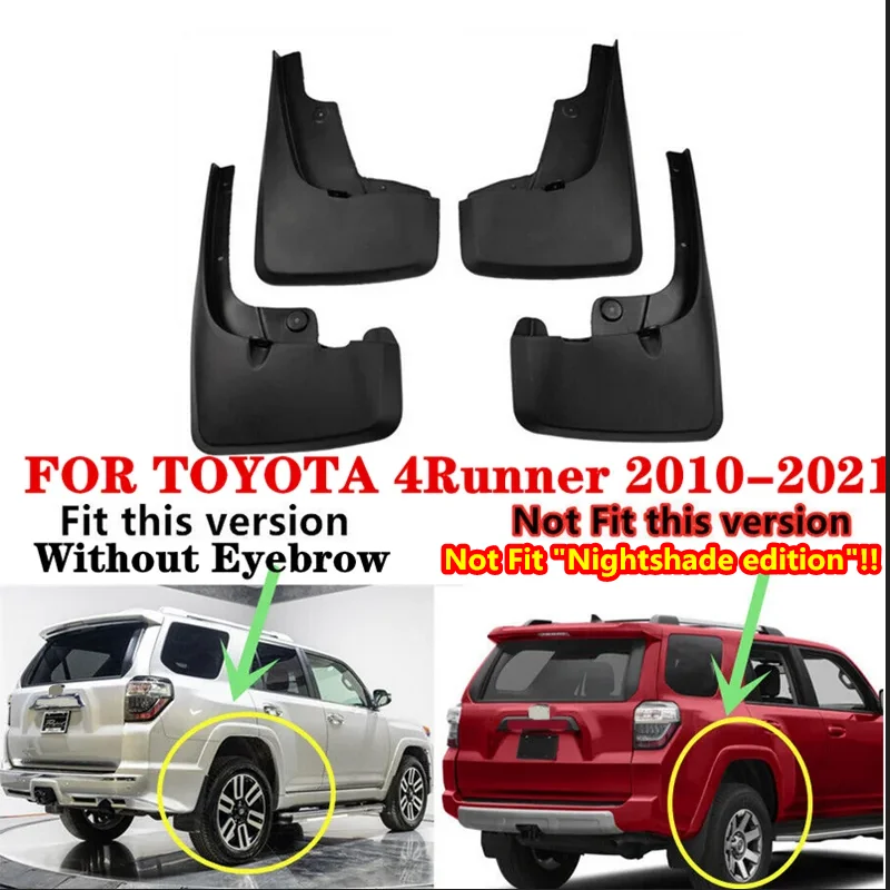 

4Pcs/Set Splash Guards Mud Flaps Mud Fender Mudguard Flares Flap Splash Mud For TOYOTA 4Runner 2010-2021