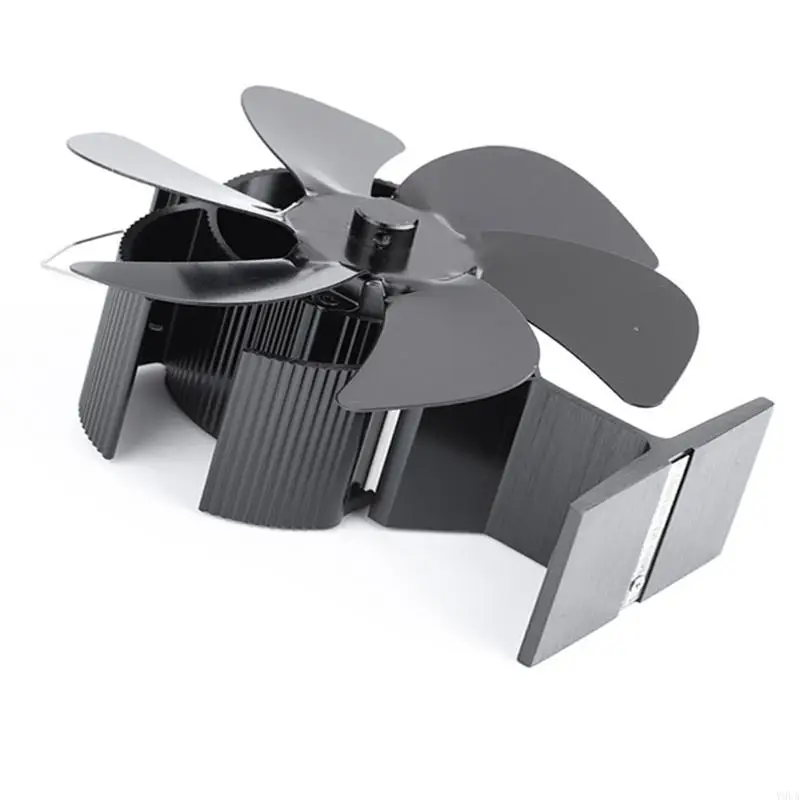 

Y9UA 6 Large Rooms Stove Fan Heat Powered Fan Disperses Warm Air through House