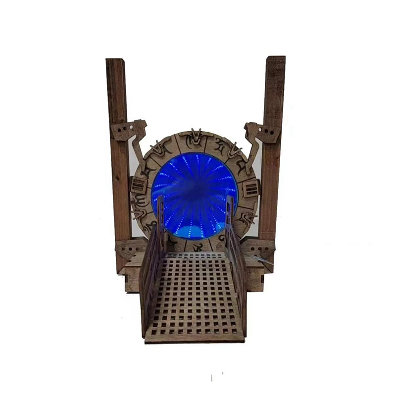 Imagem -04 - Led Iluminado Portal Stargate Bookends Candeeiros de Mesa Ornamentos Criativos 2-way Galaxy Door Presentes