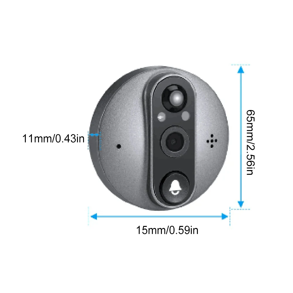 3.97/4.3in WiFi Door Peephole Viewer Night Vision Wireless Digital Door Bell PIR Motion Detection for Home Security Accessories