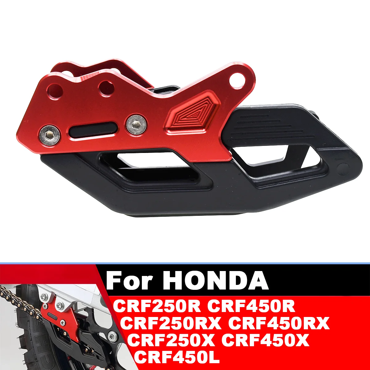 

Motorcycle 30mm/34mm CNC Chain Guide Guard parts For Honda CR125 CR250 CRF250R CRF450R CRF450X CRF450L CRF250X CRF450RX CRF250RX