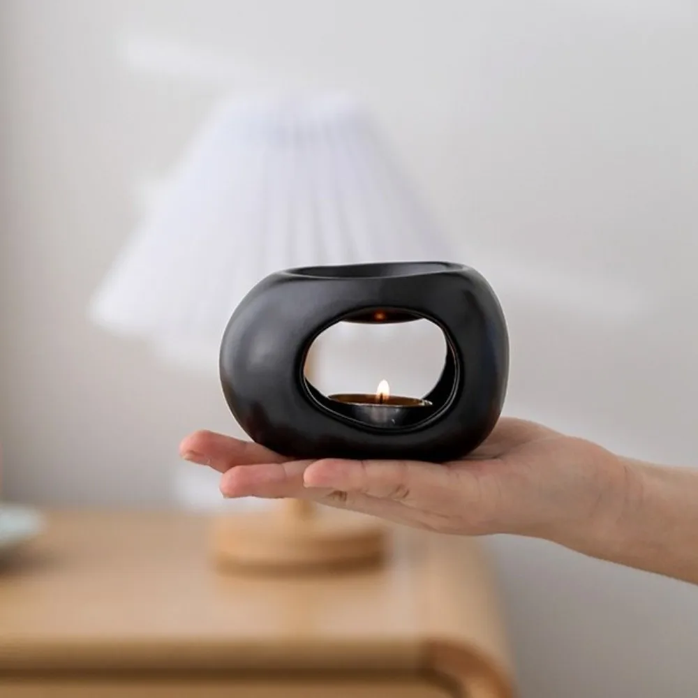 

Ceramic Essential Oil Burner Decorative Modern Incense Burner Minimalist Candle Heating Holder Spa Environment