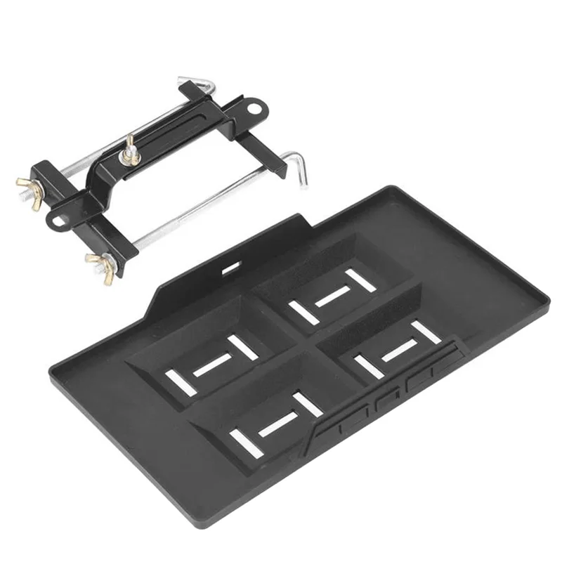 

Car Battery Hold Down Tray Bracket Kit Height Adjustable Black Sturdy Steady Universal Battery Tray Clamp Kit