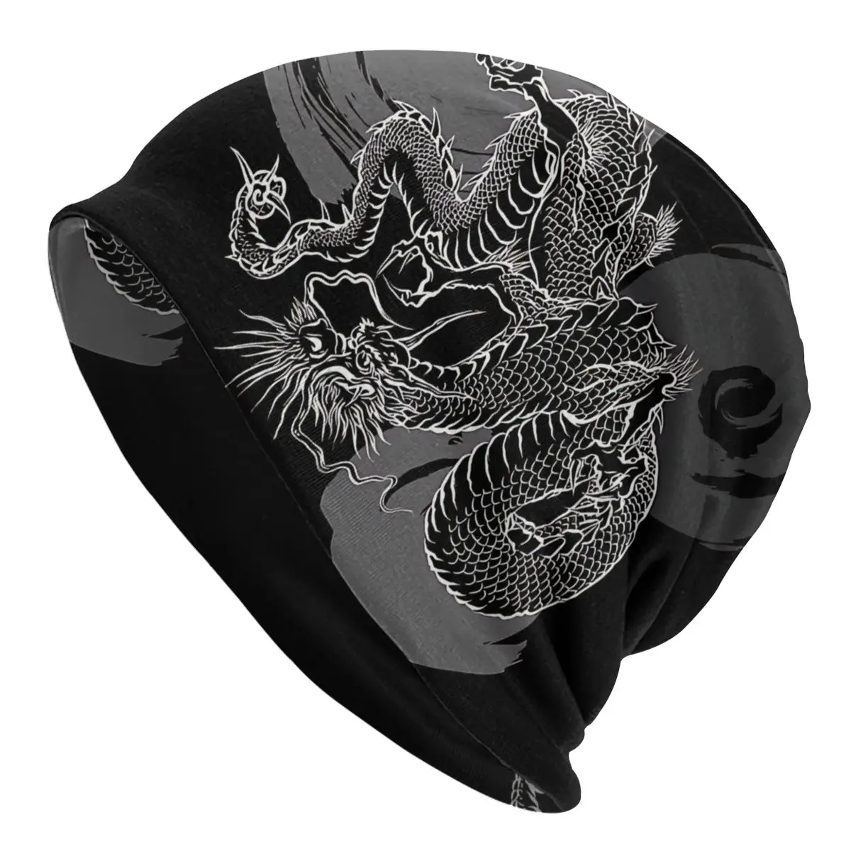 Japanese Dragon Art Tattoo Skullies Beanies Caps Japanese Dragon Thin Hat Autumn Spring Bonnet Hats Men Women\'s Unisex Ski Cap