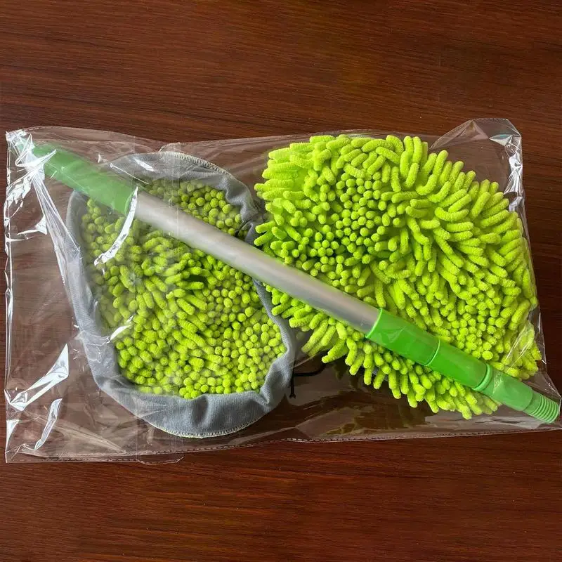 Car Wash Mop Cleaning Brush Telescoping Long Handle Cleaning Mop Retractable Bent Bar Car Wash Brush Car Cleaning Tools