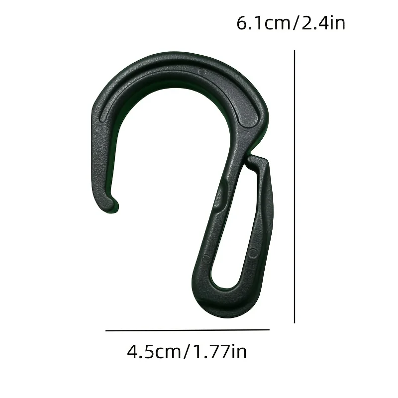 4pcs Outdoor Camping Hook Plastic Hanging Strap Quick Clip Buckle S-hooks Rope Bag Holder for Hiking Travel Garden Shed