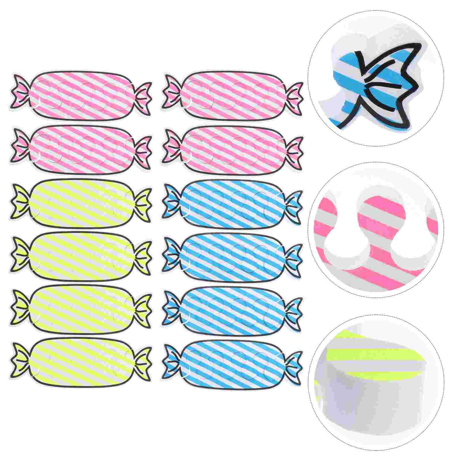 24 Pcs Candy Shaped Toe Splitter Nail Gel Spacers Creative Salon Supplies Separators High Density Eva Cushion Straightener