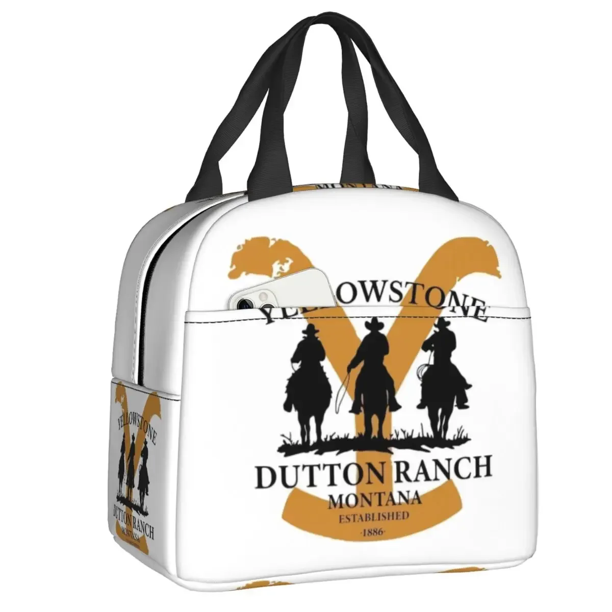 Custom Dutton Ranch Yellowstone Lunch Bag Men Women Thermal Cooler Insulated Lunch Boxes for Adult Office