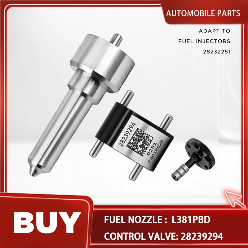 L381PBD Nozzle + 28239294 Control Valve Diesel Common Rail Injector Repair Kit Applicable For 28232251 Diesel Injector LI2427