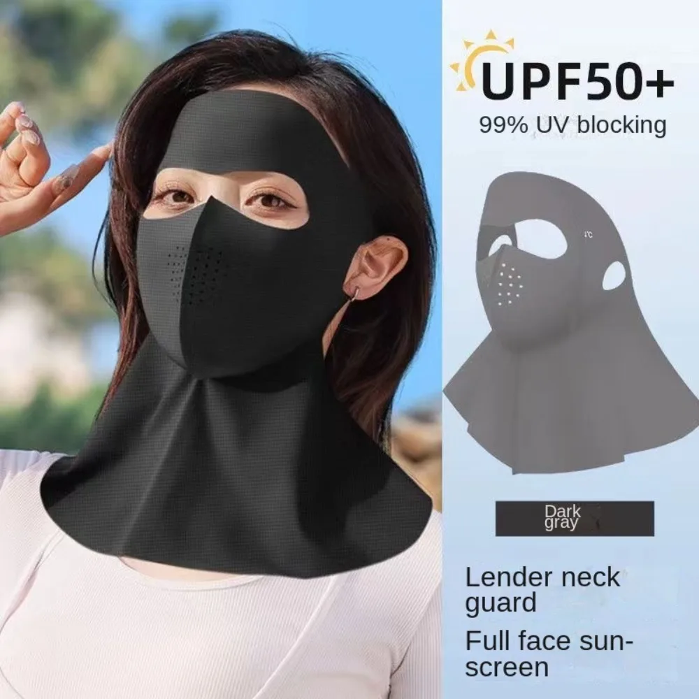 

New Unisex Full Face Ice Silk Sun Protection Mask Outdoor Anti-UV Neck Scarf Summer Riding 3D Breathable Eye Protection Dustproo