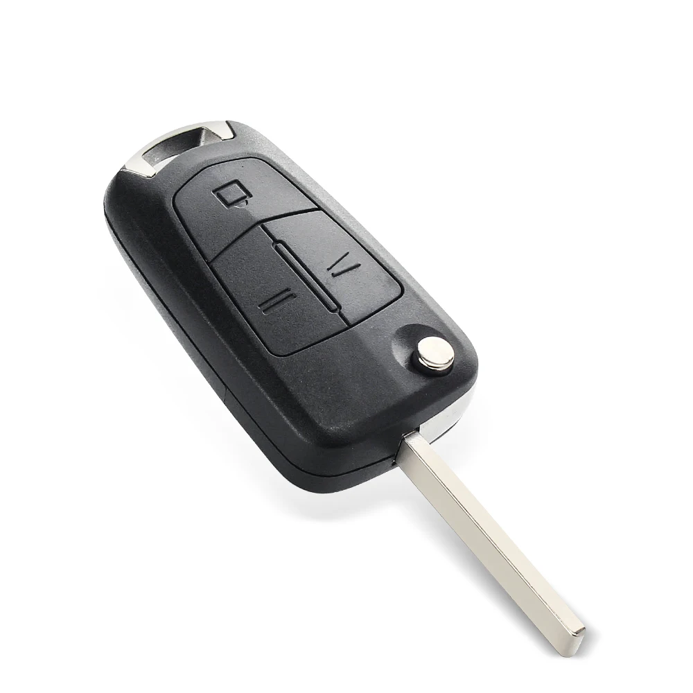 KEYYOU With Cutting Service Remote Key Shell For Vauxhall Opel Vectra C 2002-2008 3 Buttons Folding Car Keys Case HU100 Blade