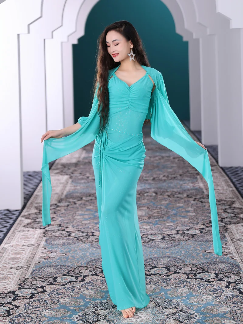 ที่กําหนดเองผู้หญิงผู้ใหญ่Belly Danceเครื่องแต่งกายElegant Nobleอารมณ์การฝึกอบรมชุดเซ็กซี่ชุดกระโปรงFaldas