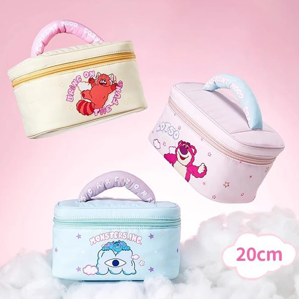 

Disney Anime Lotso Turning Red Sullivan Cartoon Cute Makeup Bag Travel Portable Cosmetic Storage Bag Handbag Girl Gift