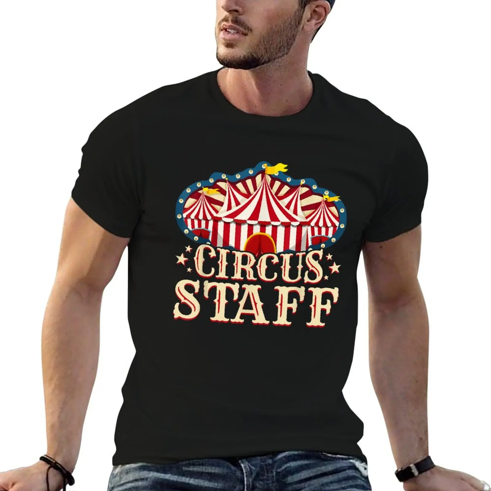 Circus Staff Shirt - Circus Party Shirt - Circus Staff T-Shirt Work Daily Short Sleeve Top
