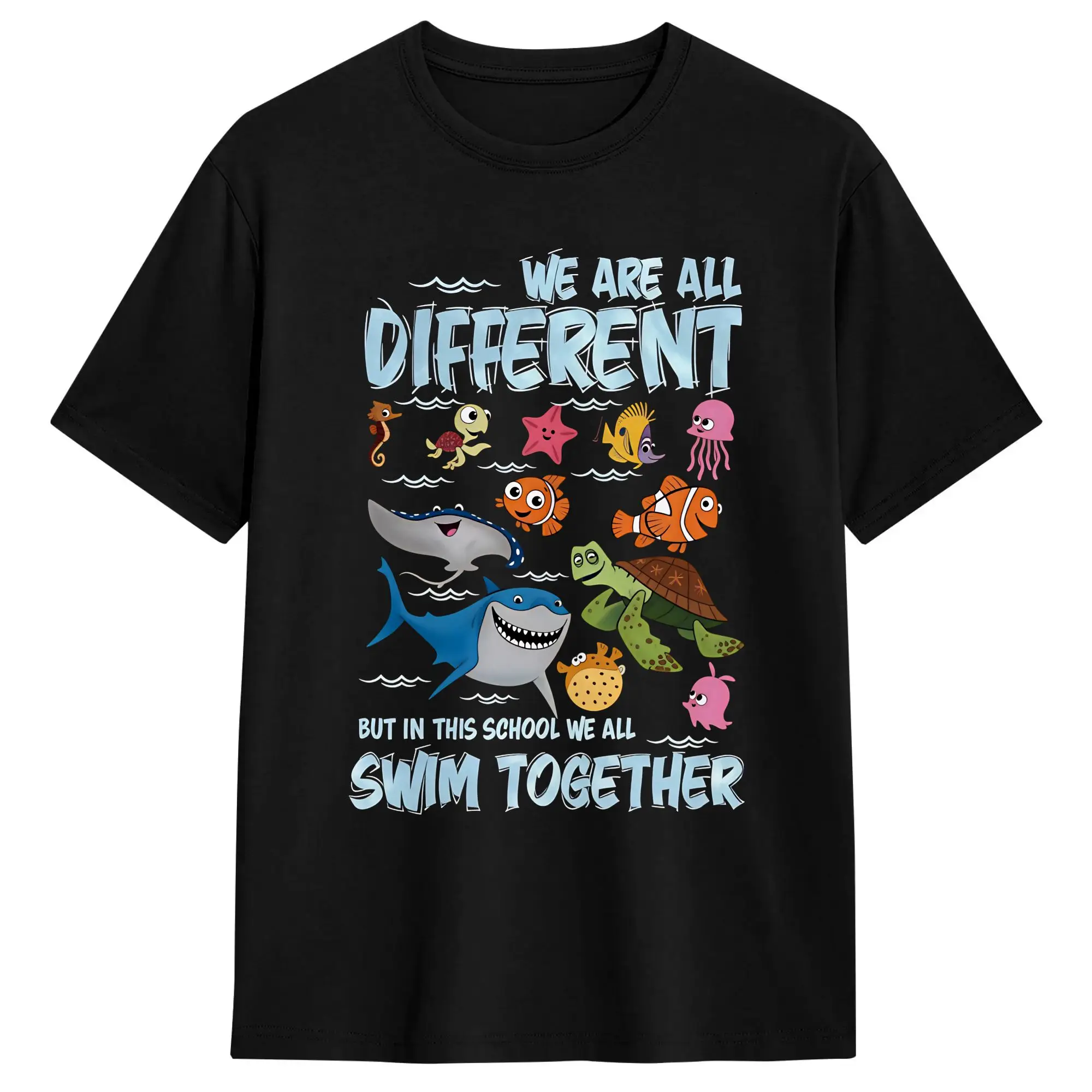Findings Nemo Character T Shirt Summer  Cotton T Shirts For Couple Fashion Casual Tshirt Short Sleeve Y2K Basic Clothing