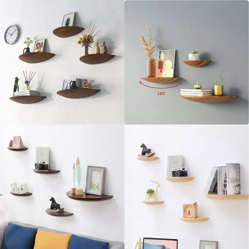 for  High Quality Mini Wooden Wall Mounted Display Stand Creative Home Decoration Suitable  Home Storage and Finishing