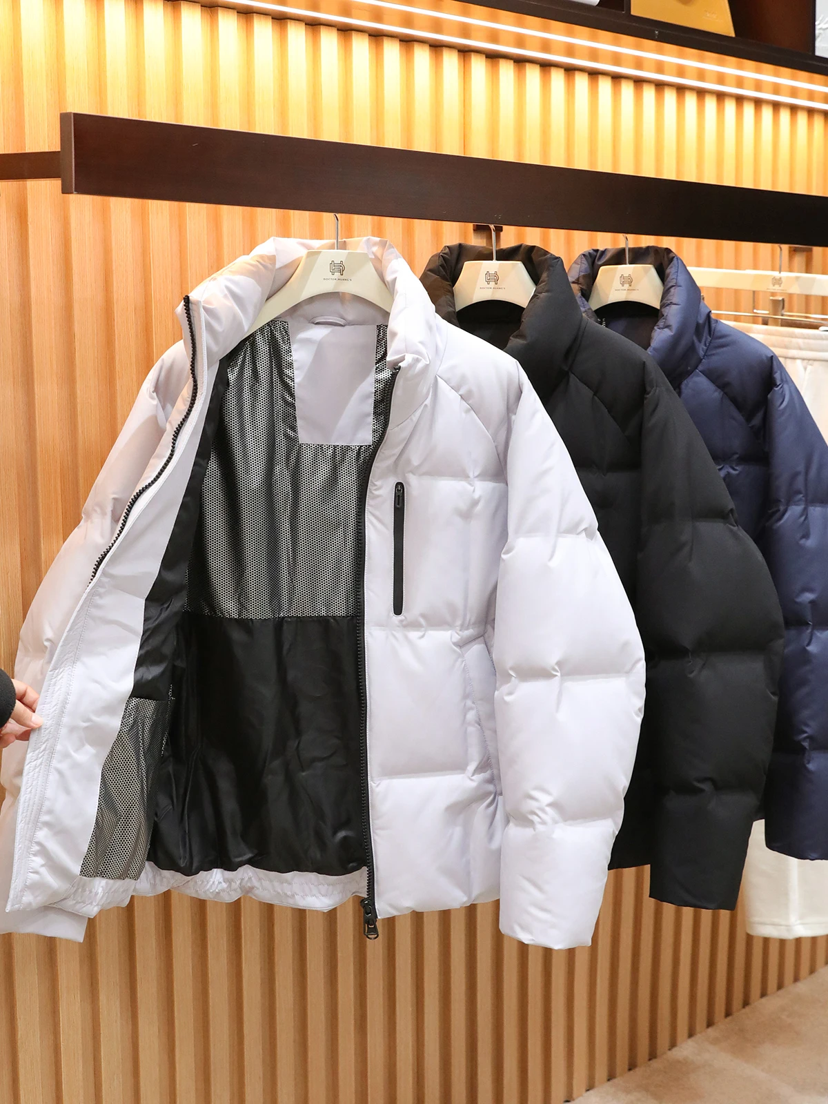 Winter Outdoor Men's down Jacket Graphene Heating Warm Stand Collar Bread Style Polyester Fiber Long Sleeve Thickened Duck down