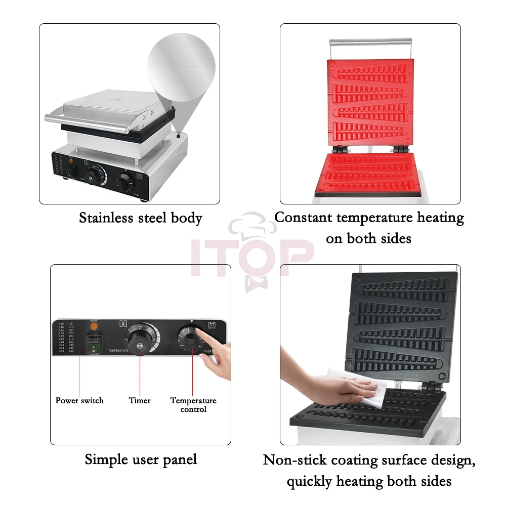 ITOP Commercial Waffle Oven Waffle Cake Machine Pine Tree Type Muffin Cake Machine Fish Bone Machine Christmas Tree Cake Machine