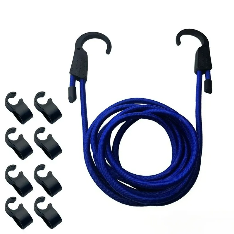 1.5/3m For Motorcycle Travel Elastic Strap Adjustable Tension Belt Car Clothesline Hook Cargo Luggage Lashing Buckle Rope