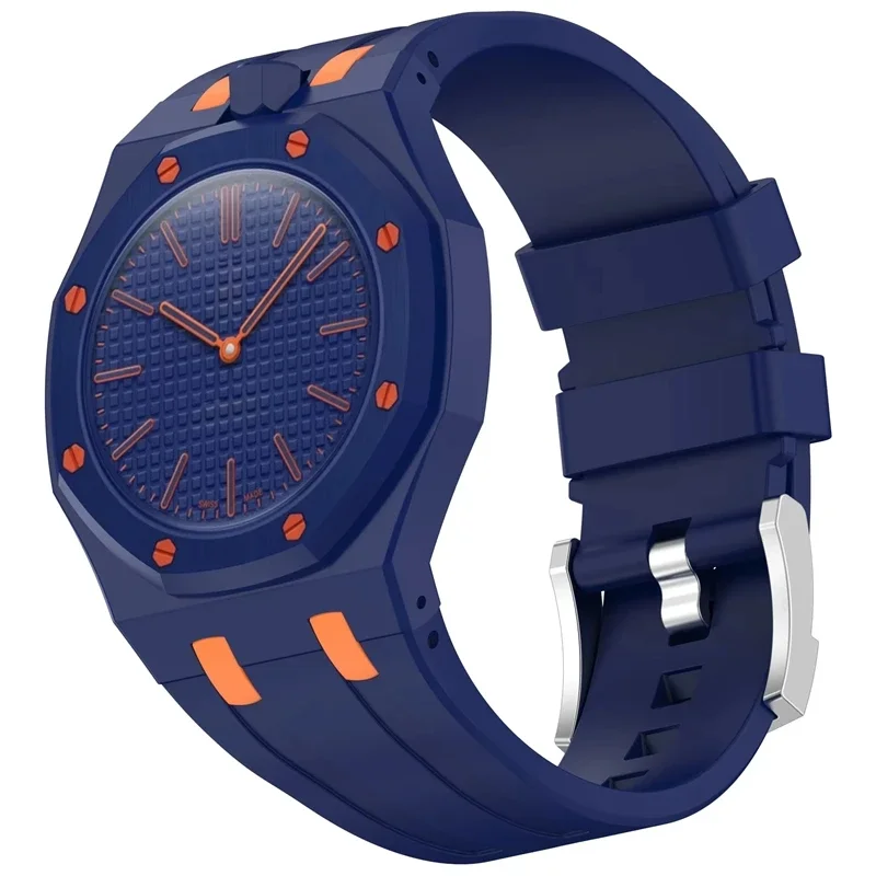 

PC Case Add Silicone Strap For Swatch x AP Royal Pop Pocket Watch Changer To Wristwatch Integrated Modification Accessories
