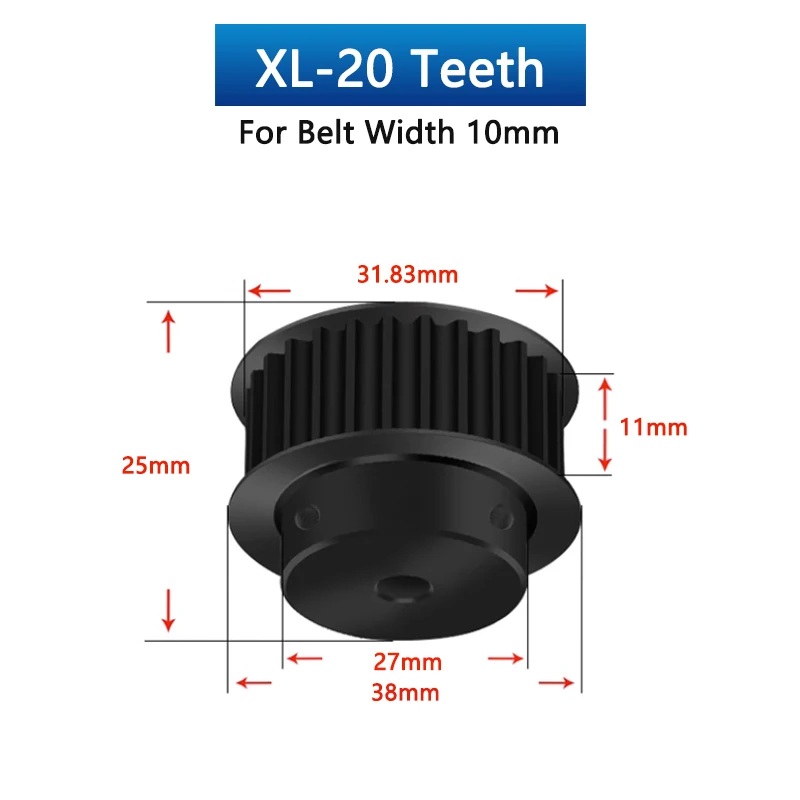 1pcs 20 21 22 Teeth XL Steel Timing Pulley Synchronous Wheel for Belt Width 10mm Bore 4 5 6 6.35 8 10 12 12.7 14 15 16 17-20mm