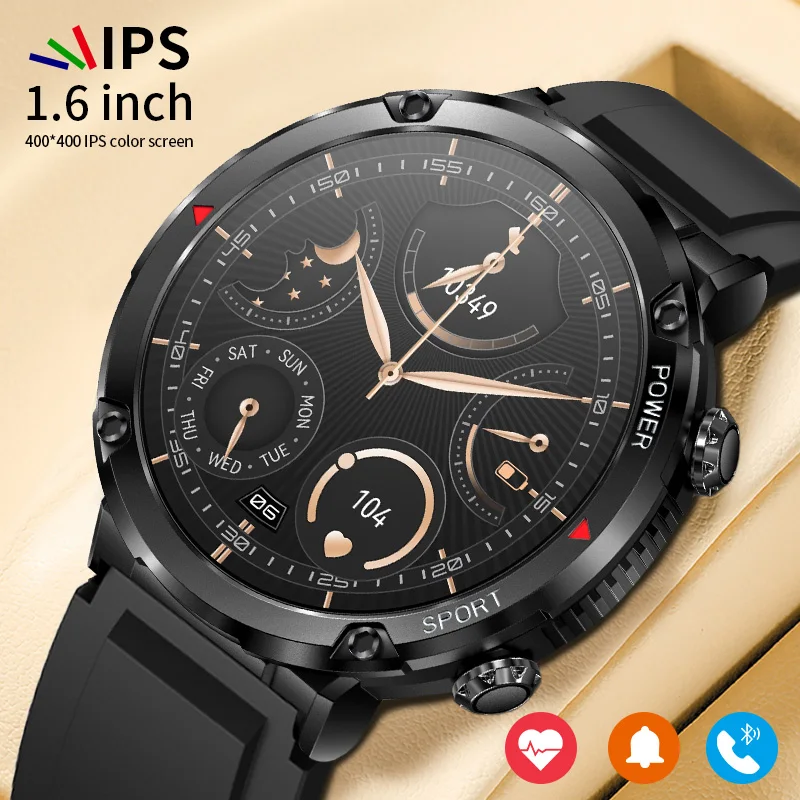 

LIGE 2025 Смарт-часы для мужчин 1,6-дюймовый сенсорный браслет Фитнес-трекер Спортивные часы Bluetooth Вызов Смарт-часы Мужские умные часы