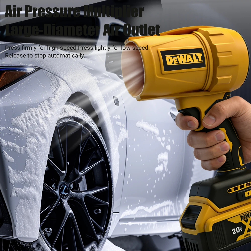 

Беспроводной турбовентилятор Dewalt 30000 об/мин, ручной мощный вентилятор-сушилка, 20В, перезаряжаемый инструмент для сдувания пыли