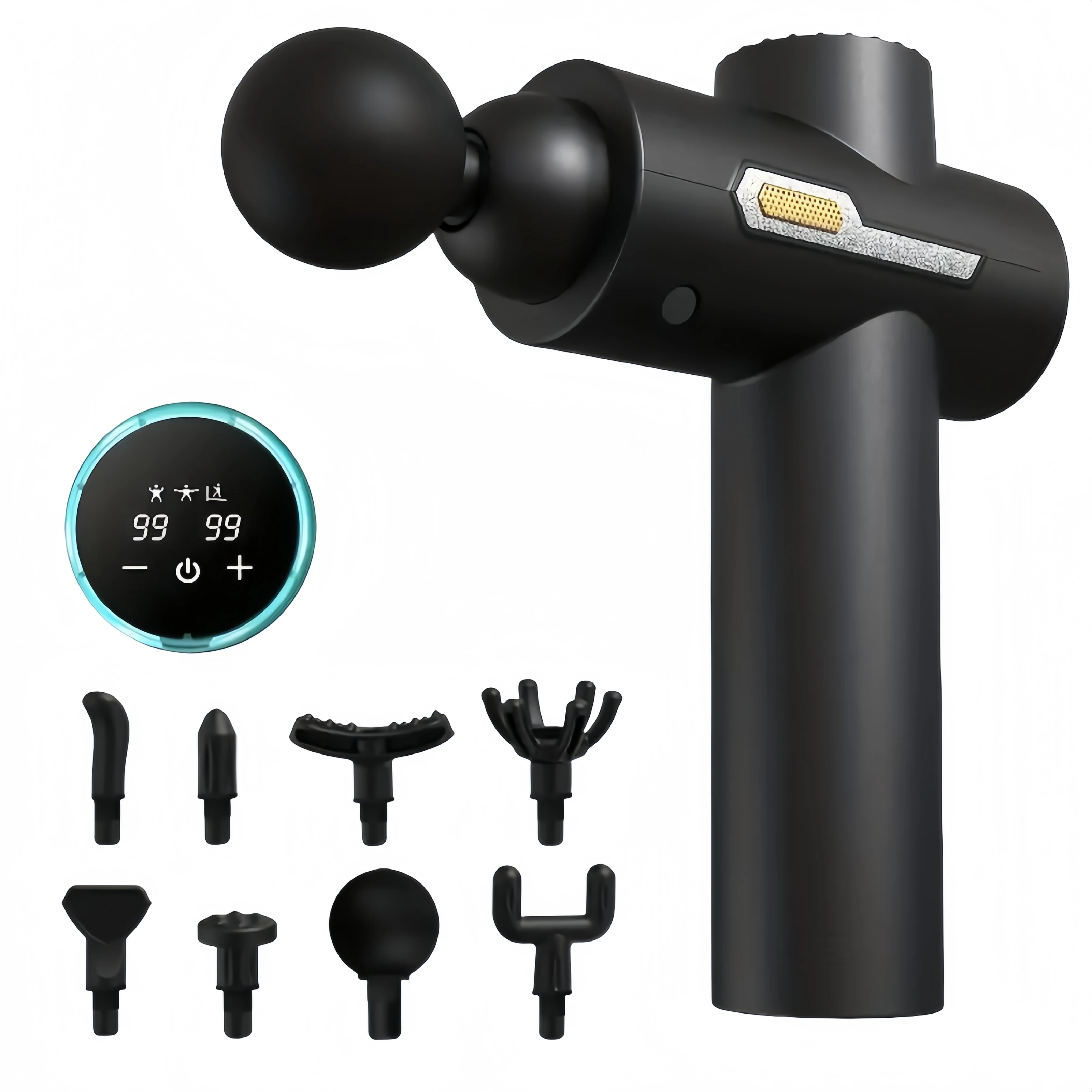 

YOSYO Massage Gun, Deep Tissue Massage Gun for Pain Relief, with 8 Massage Heads and 6 Speeds