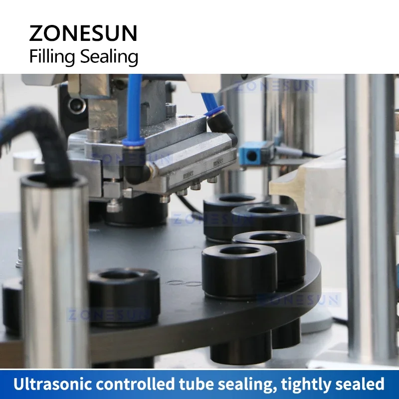 ZONESUN Tube Filling and Sealing Machine Cosmetic Tube Filler Ultraschall Sealer Zahnpasta Plastic Tube Packaging ZS-AFS05