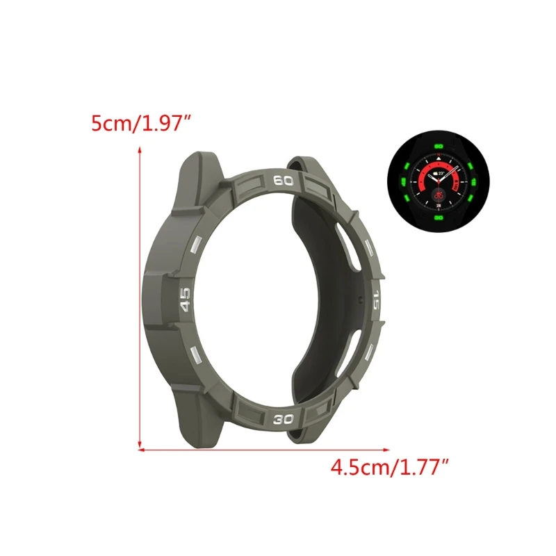 Anti-scratch Protective Case Screen Protector Compatible for Watch 5 45mm Cover Dustproof Smartwatch Soft TPU