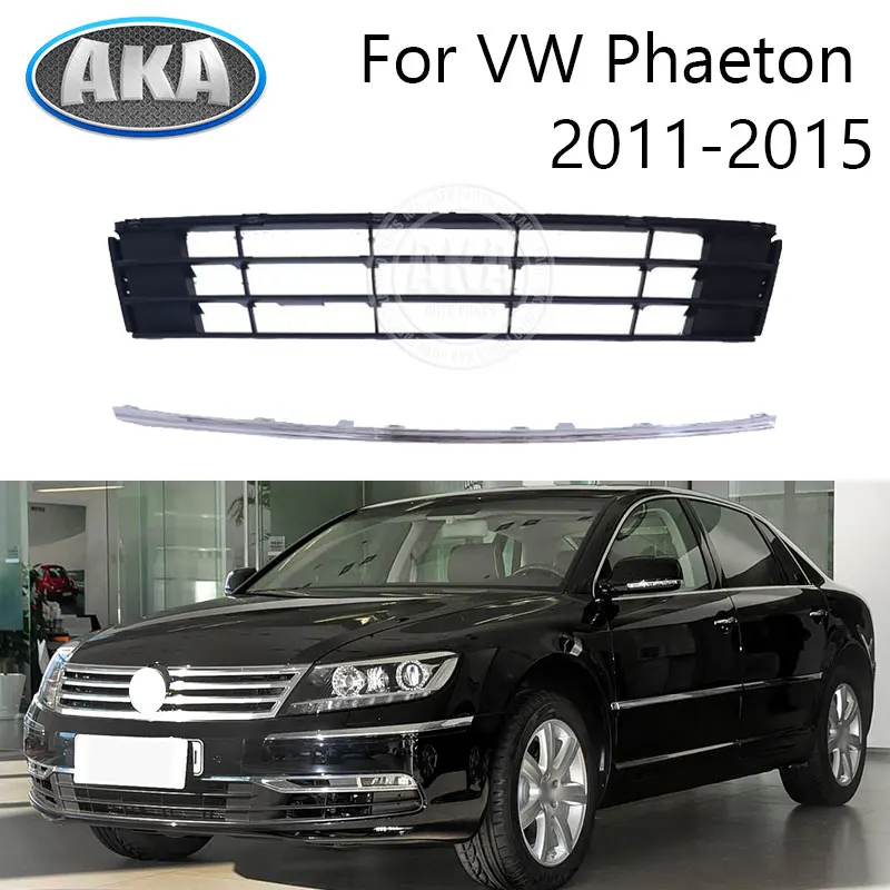 

3D0853677L For VW Phaeton 2011-2015 Front Bumper Low Grill Mask Radiator Grille Medium Net Racing Grills AUTO GRILLE Panel Strip