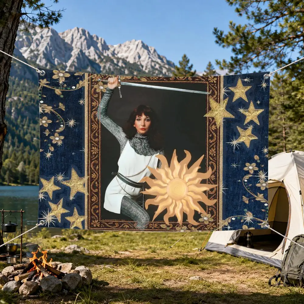 Kate Bush Flags Aesthetic Wall Tapestry Printed Wall Hanging Living Room Party Outdoor Decor